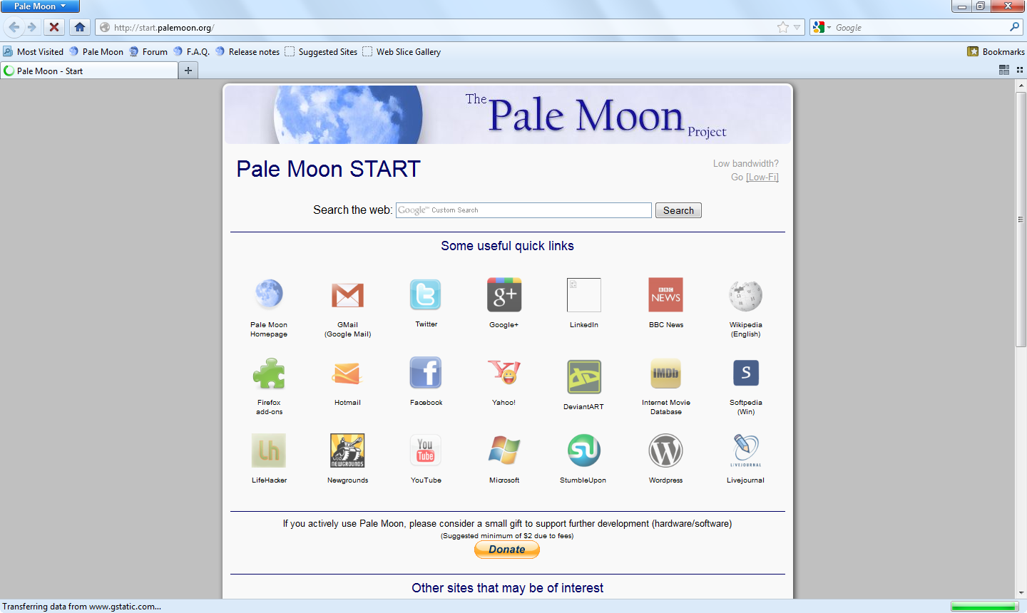 pale moon browser review 2017