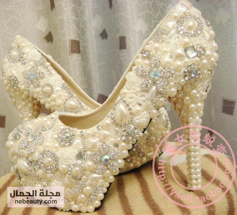 جزم سهرة Plus-size-crystal-wedding-shoes-ultra-high-heels-r