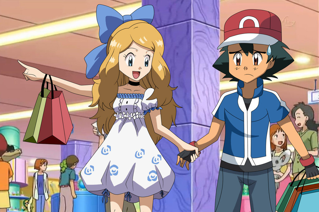 Mr mine and ash mom. Эш и Серена. Покемон Эш и Серена. Эш Кетчум и Серена. Pokemon Ash and Serena.