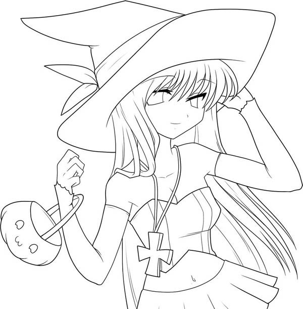 manga halloween coloring pages - photo #36