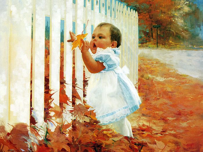  ◦˚ღ ســـجل حضــورك بــلوحه فنية ღ˚◦ - صفحة 16 1177.children-oil-painting-15