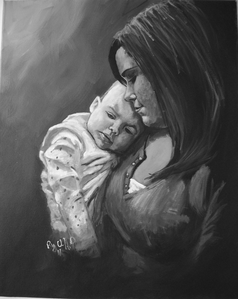  ◦˚ღ ســـجل حضــورك بــلوحه فنية ღ˚◦ - صفحة 75 49001.a_mothers_love_my_painting_by_cliford417-d37d3kh