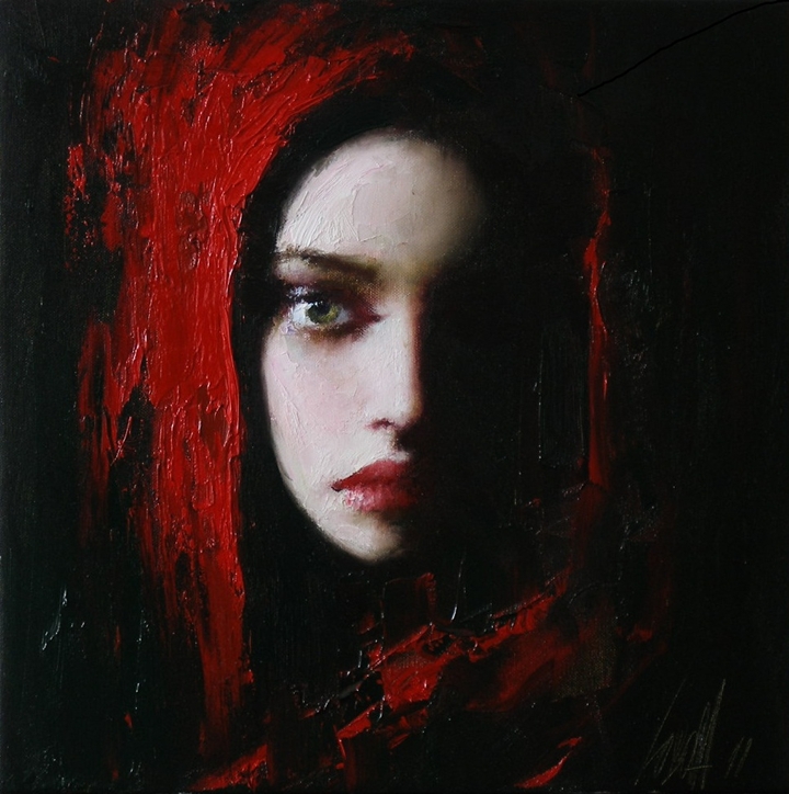  ◦˚ღ ســـجل حضــورك بــلوحه فنية ღ˚◦ - صفحة 74 49001.lady_in_red_-__taras_loboda_1961_-_ukrainian_portr