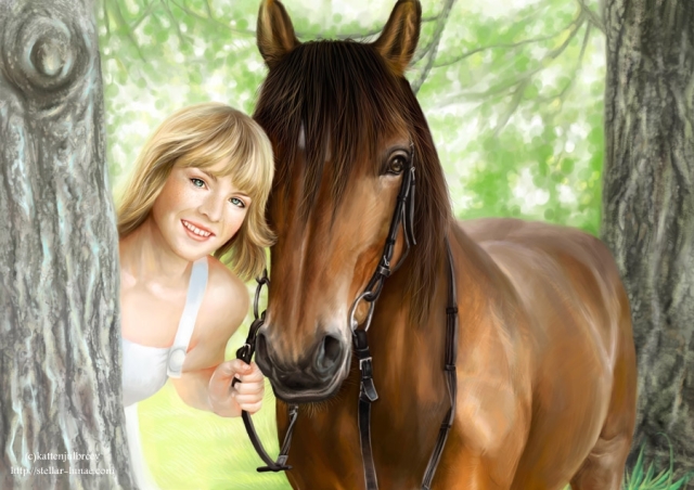  ◦˚ღ ســـجل حضــورك بــلوحه فنية ღ˚◦ - صفحة 68 49001.640x452_374_isabel_2d_realism_horse_young_girl_cla