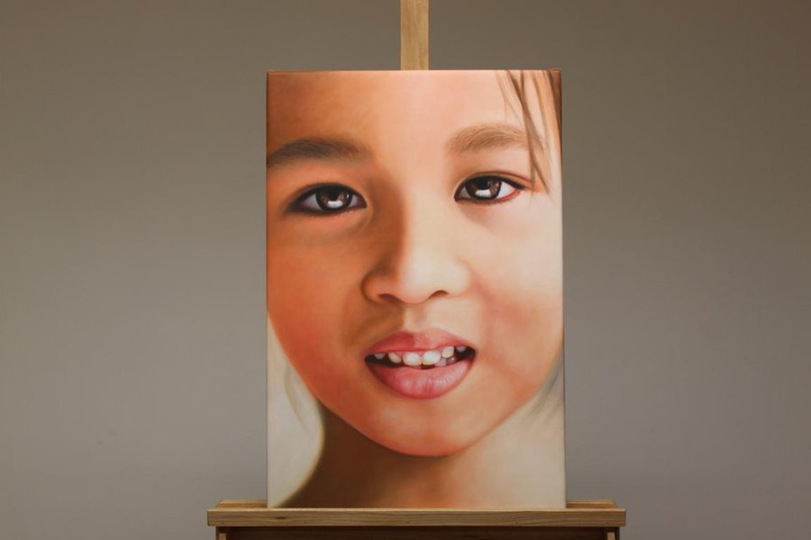 اجمل لوحات زيتيه كأنها حقيقيه  76759.thailand_child_oil_painting_by_oil_gallery