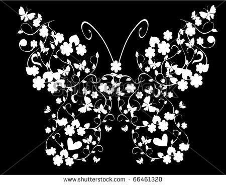 ابيض واسود - صفحة 87 82293.stock-vector-vector-white-floral-butterfly-on-blac37