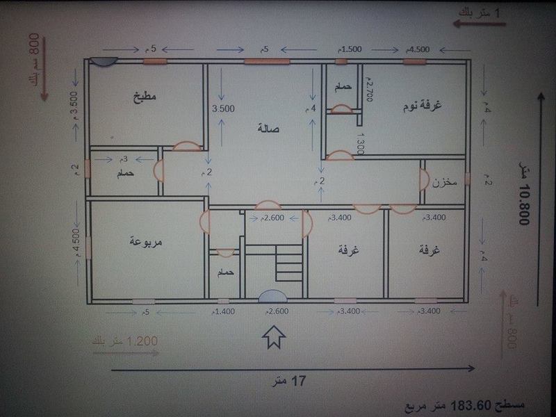 Tasmim Blog تصميم منزل 140 متر مربع واجهة واحدة