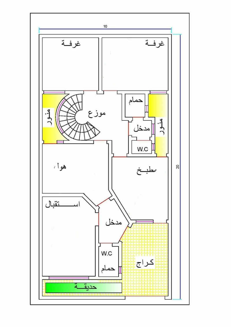 خريطة منزل مساحة 200 متر منتديات درر العراق